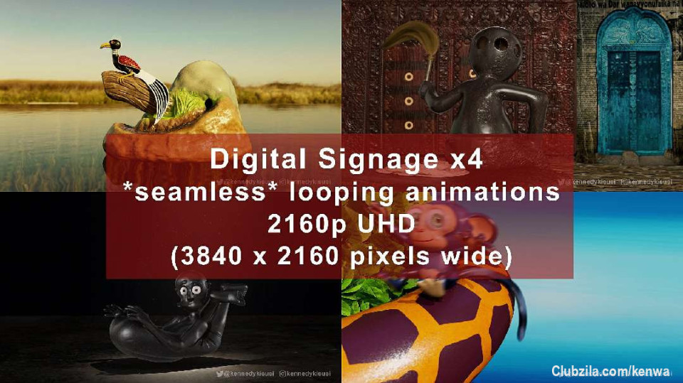 Four *seamless* looping motion graphics animation...package image preview. [Watermarked version comes FREE with subscription] Download now, https://clubzila.com/kenwa/post/2883.